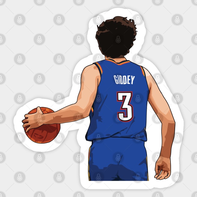 Josh Giddey Vector Back Blue Sticker by qiangdade